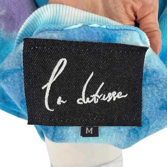 La Detresse Revolve Womens Blueberry Mystic Tie Dye Sweatshirt Size Medium M - Picture 9 of 11